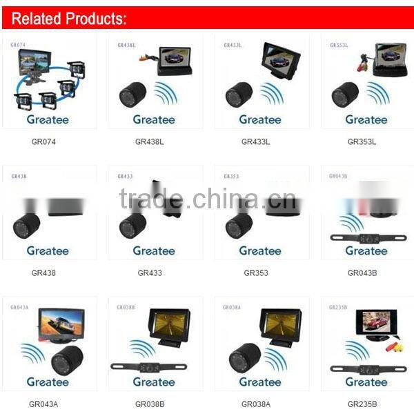 car wireless reversing camera with rearview mirror monitor