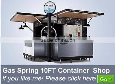 Hydraulic system 10ft container coffee shop design/ POP-UP shipping container coffee bar for sale
