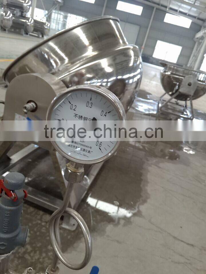 High quality and low price tilting jacketed gas cooking pot