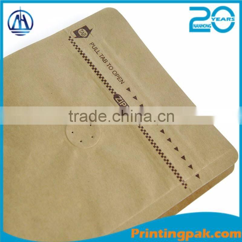 Brown Kraft Paper with composite Kraft aluminum foil bag/Bag with One-way Degassing Valve