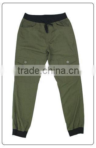 Custom Design Cotton Army Green Harem Pants Wholesale for Men