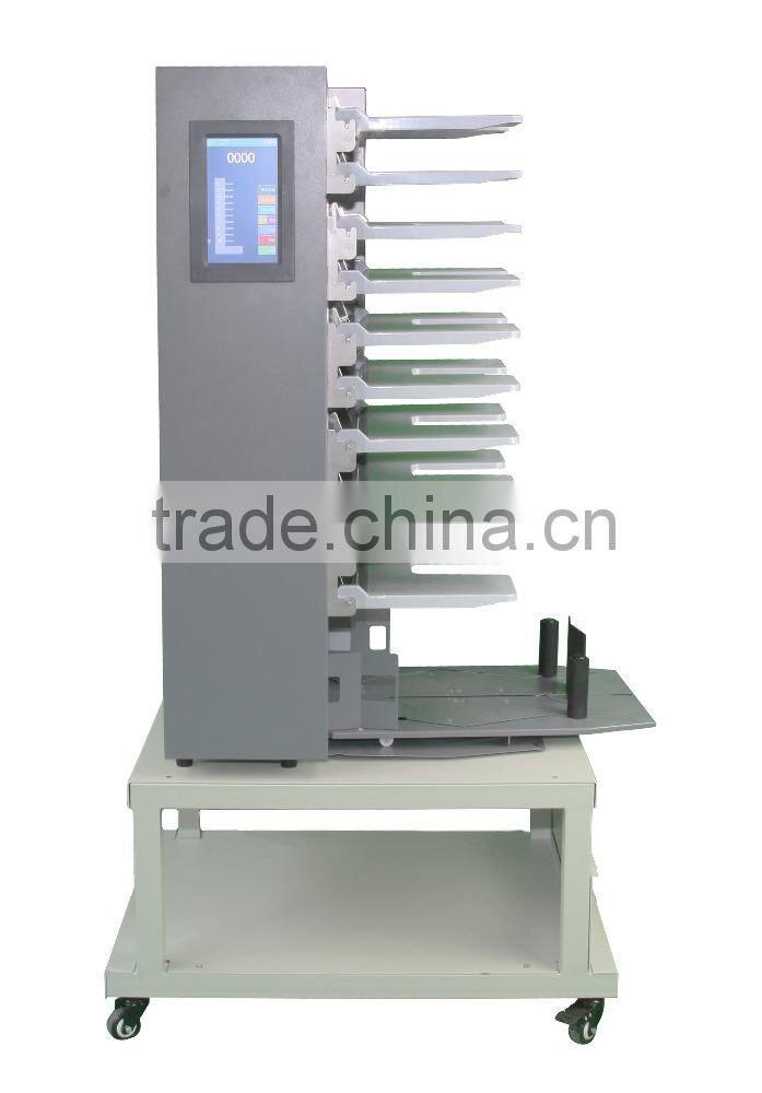 Professional supplier Digital Collator 10 Station touch screen Digital Collating Machine 10 tin
