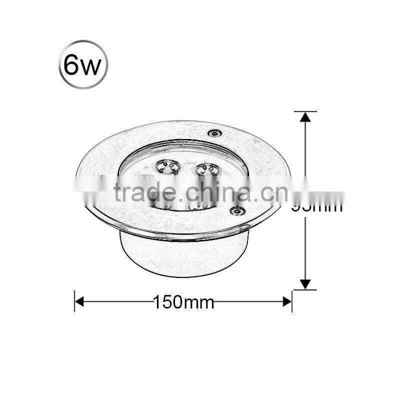 Outdoor stainless steel IP68 18w led underground light housing
