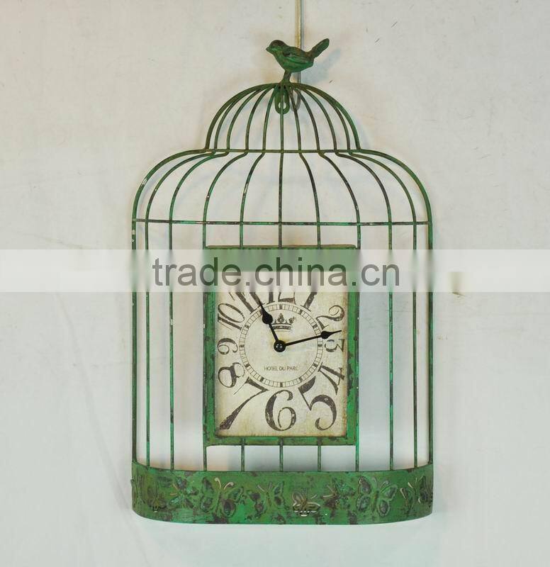 French vintage style wall clock metal