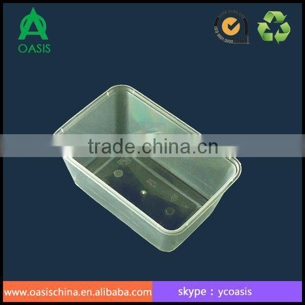 Food grade Transparent disposable rectangular PP 1000ML food containers