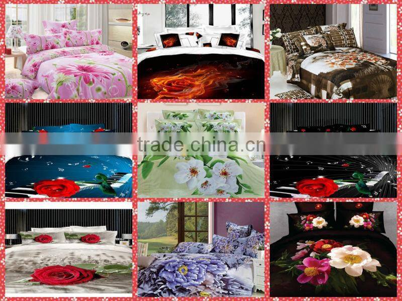 100% cotton 3D flower linen set