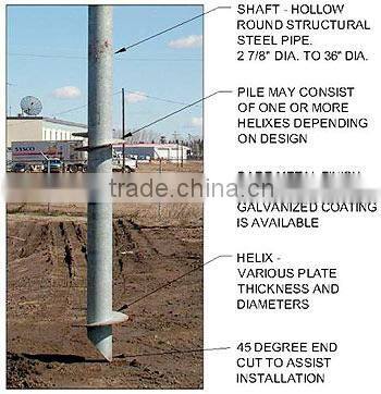 Helical Piles Ground Screw for Foundation of solar mounting system