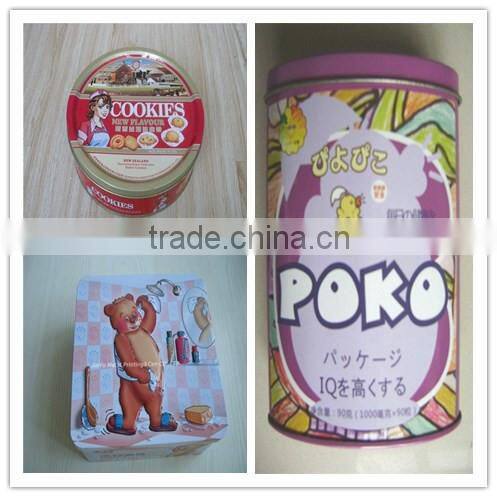 Customized recyclable feature tin can box supplier Round shape large capacity food storage metal tin cans