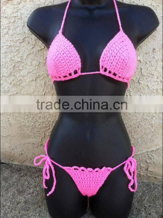 Full handmade ladies Crochet bikini set, crochet women swimwear ,women beach swimsuits