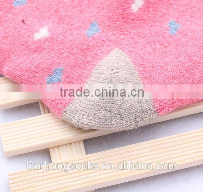 Lady heart design warm wool socks terry socks