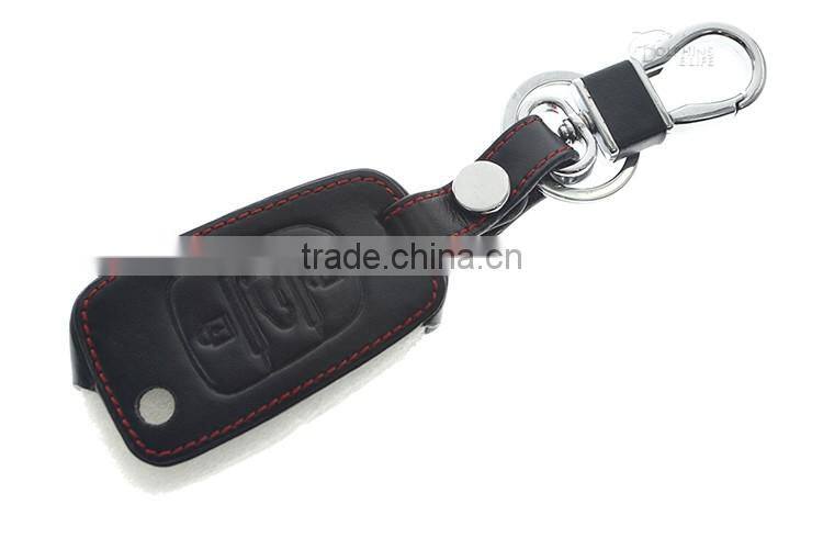 Car Leather Remote Key Cover Case 3 button Smart Accessories For Mitsubishi Lancer Outlander ASX Pajero