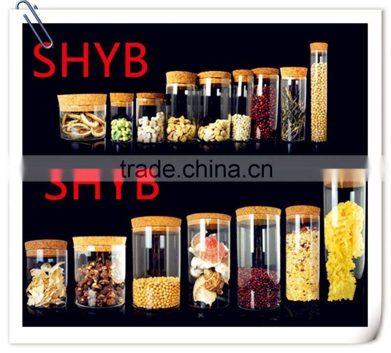 Clear food glass candy jar