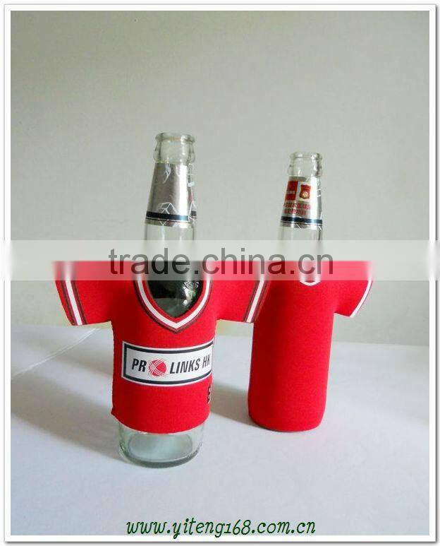 2013 hot-selling fashion cloth pattern neoprene beer cover bottle holder
