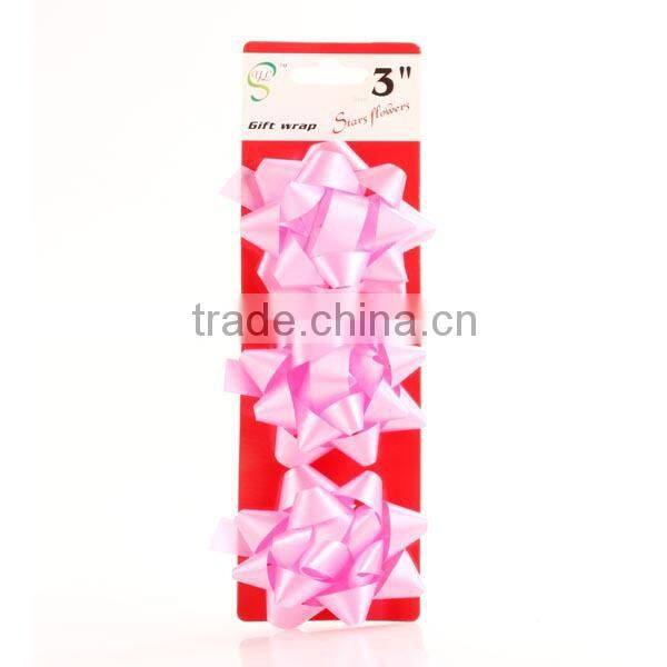 hot sell poly ribbon star bow plastic bow tie for gift