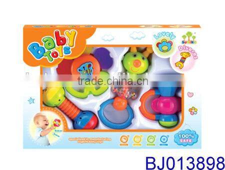 Wholesale Christmas toy funny cartoon animal baby rattle and teether toy