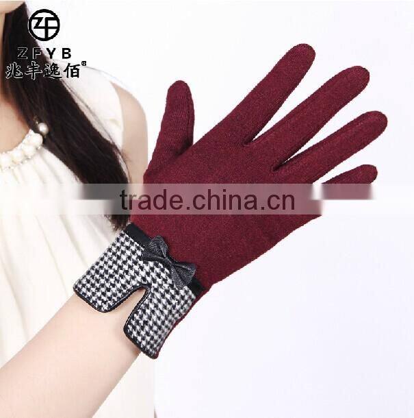 ZF5663 Hot sale new style colorful touchscreen wool gloves