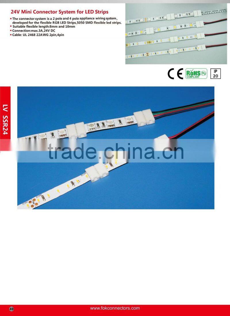 Flexband / circular connector adapter 2-pole for width 10mm