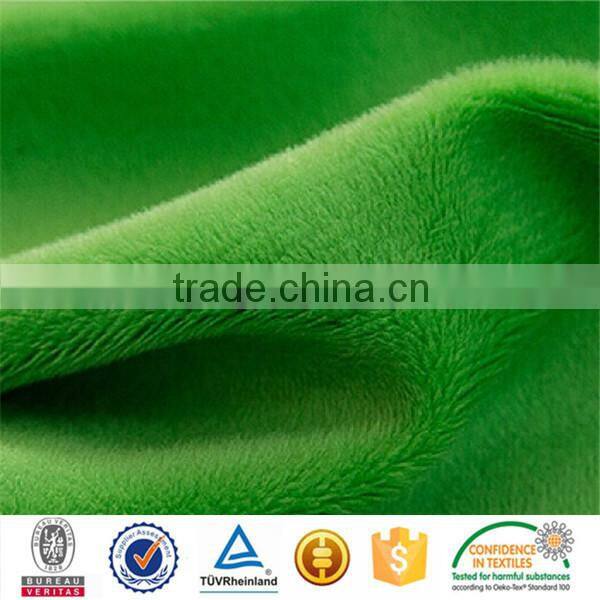 polyester tricot two sides plain dye brushed fabric