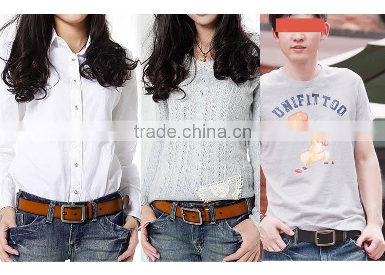 Fashion casual jeans unisex leather belt