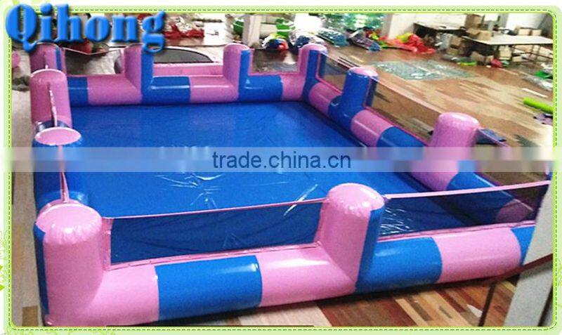 factory price inflatable soap soccer field, water soccer field