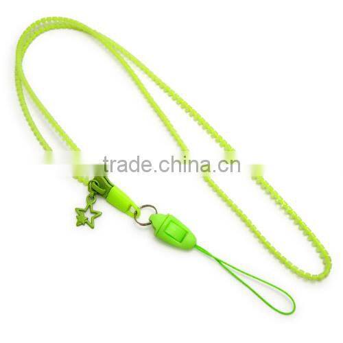 New design pvc logo zipper lanyard girly lanyards