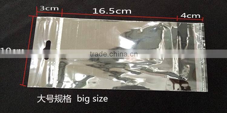 clear OPP material self adhesive seal packaging bags for silicon cellophane case