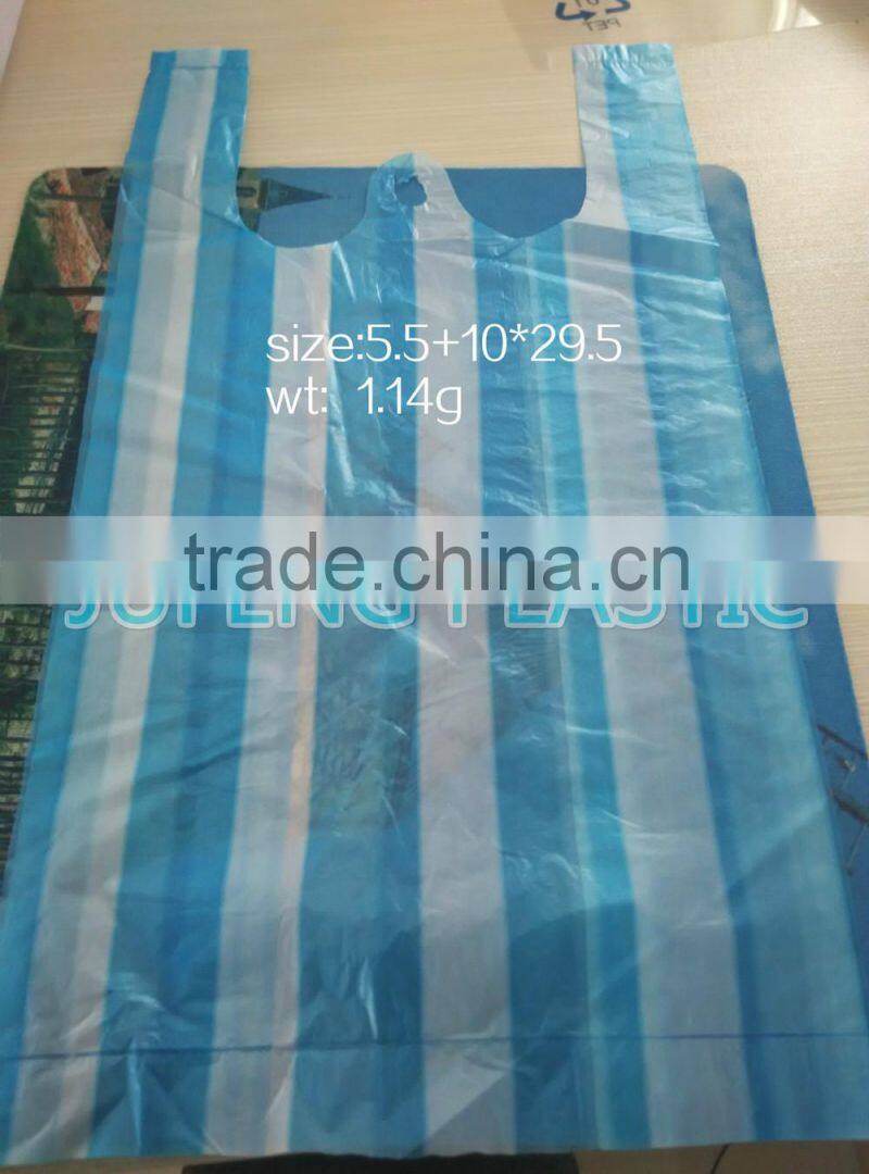 Plastic T-shirt Shopping Bags on Roll garbage bags on roll