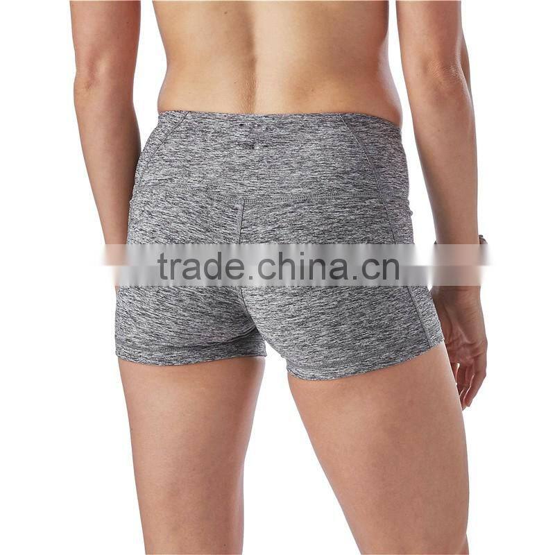 2016 Wholesale Yoga Shorts With Compression Fit Nylon/spandex Shorts For Woman