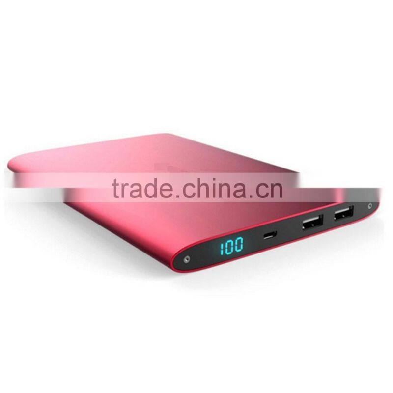 Hot selling power bank flashlight dual usb 20000mah slim Portable PowerBank Charger