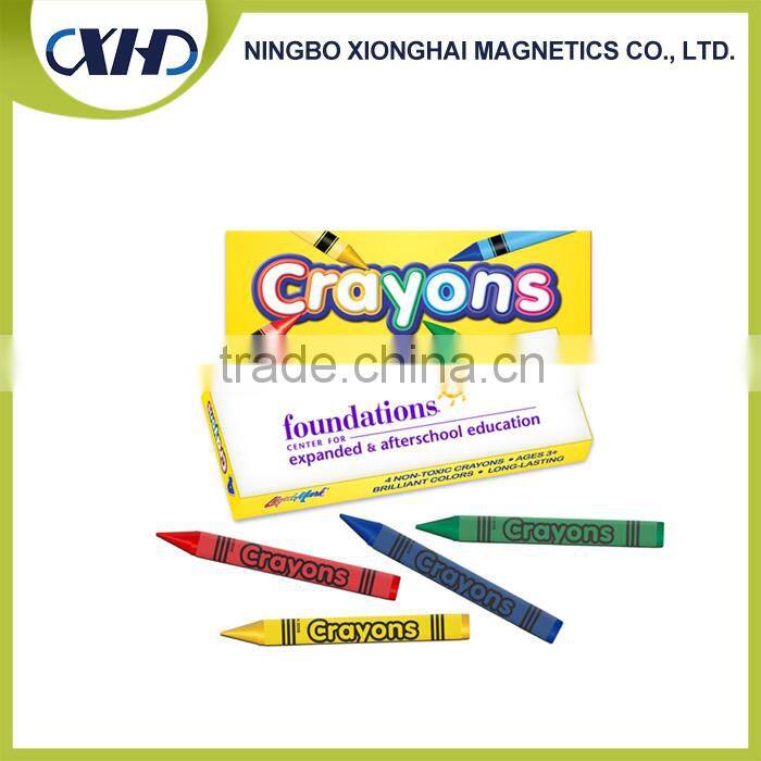 Full color printing fancy 9.5cm *3.8cm *1cm 4 colors printing Non-Toxic wax crayons