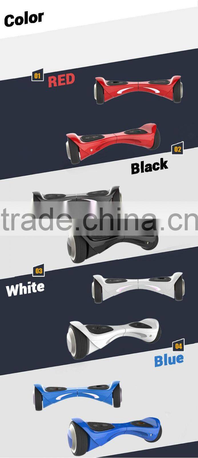 new products smart 6.5 inch 2 wheel self balancing and standing electric scooter