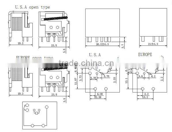 Ronway hot sale universal 4pin 12V 40A car led flasher relay
