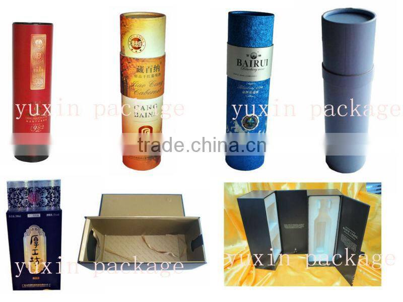 customized paper tube gift box for wine packing ,strong and durable for wine packing,customized printing and design