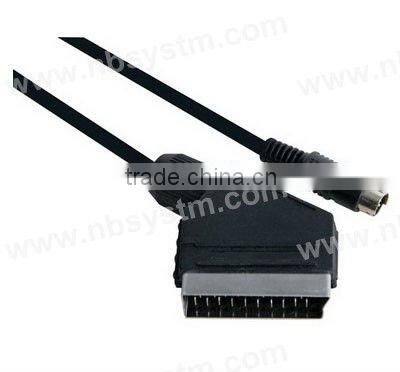 8pin mini-Din plug male to Scart plug male cable