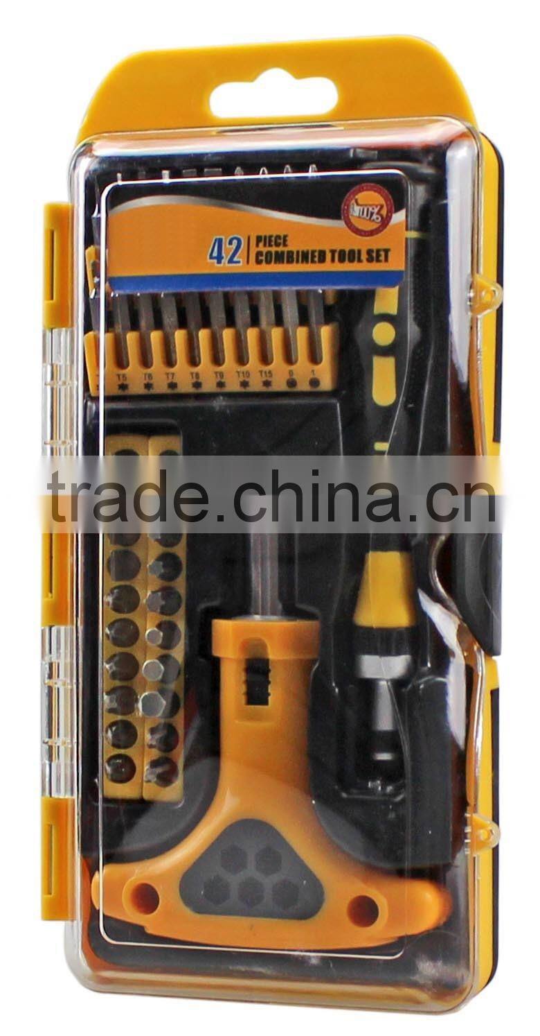 42pcs T-handle screwdriver bit set