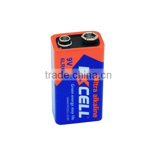 6LR61 9v 1.5v dry battery mercury cadmium free pvc/ Alu jacket