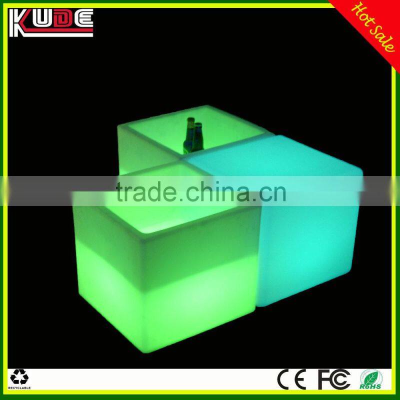 Event and party supplier illuminated led cube ice bucket