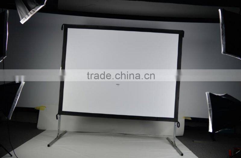 Protable Fold Projection Screen,quick folding screen with flight case (front +rear projection screen fabric)