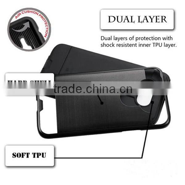 C&T Dual Layer Shockproof Tough Brushed Hybrid Armor Rubber TPU Protective Case For LG G5