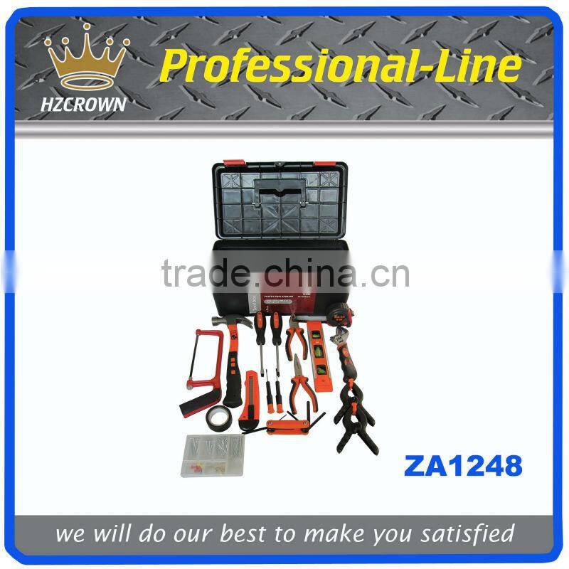 Plastic tool box with 93pc tool set