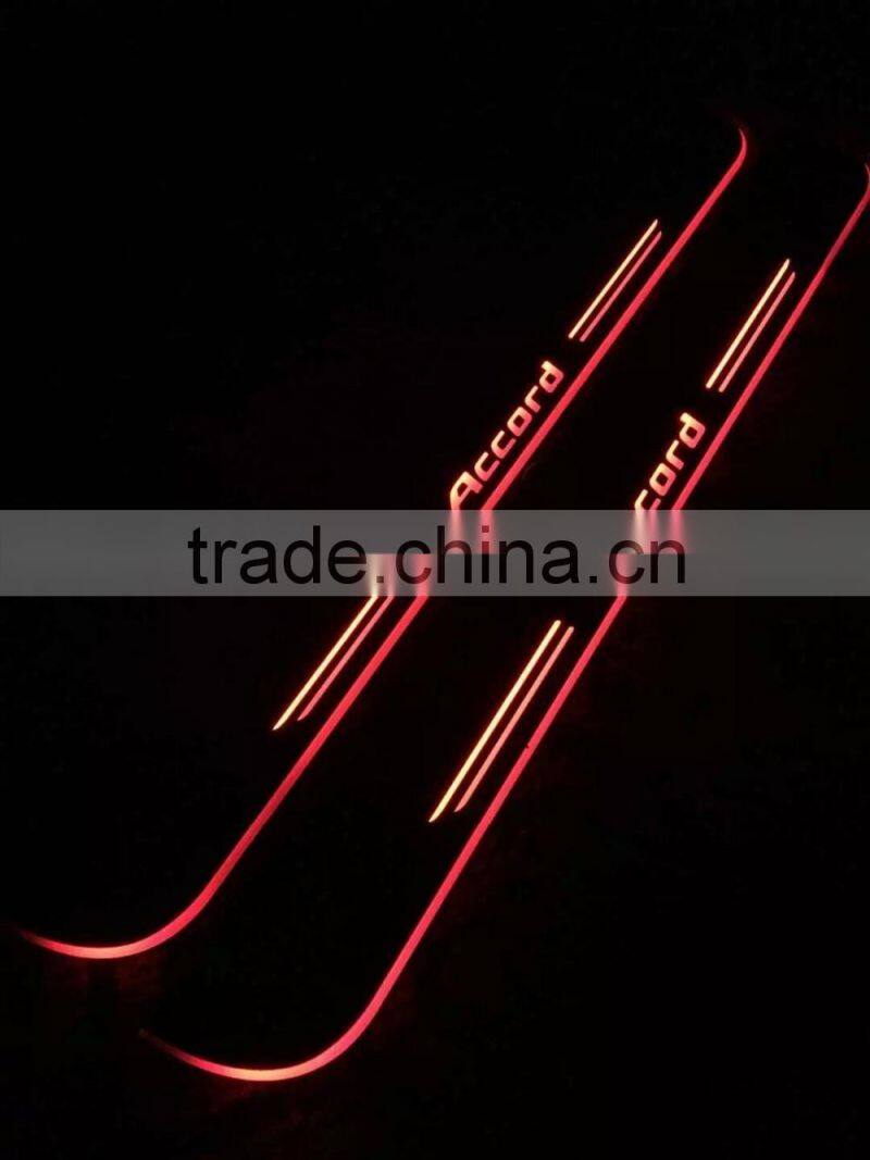 2016 Newest Car LED Welcome pedal Logo Flash led moving door scuff sill plate