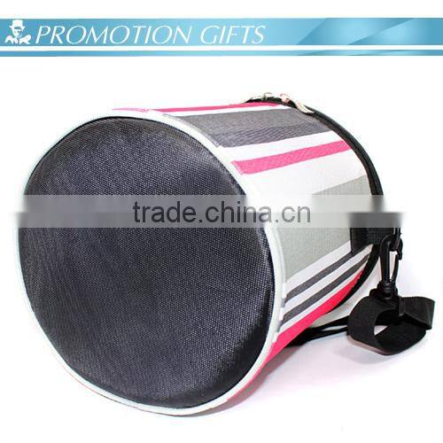 2015 New Style barrel shape insulated mens lunch cooler bag with durable hard liner