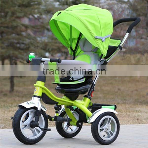 Cheap price Kids Pedal Tricycle Baby Tricycle with Cnopy,Steel Frame Baby Tricycle with 3 Wheels