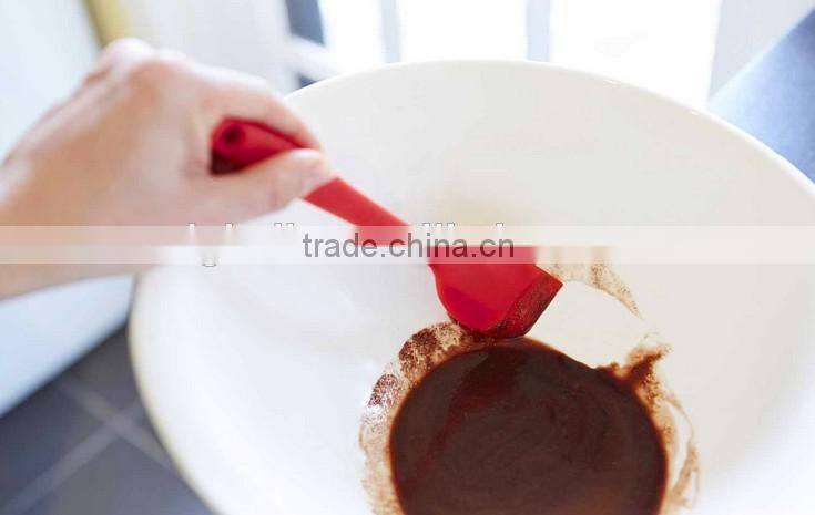 Silicone Spatula Sets of 4 - Hygienic Solid Silicone Design - Cherry Red - 100% Food Grade Silicone - Premium Silicone Utensils