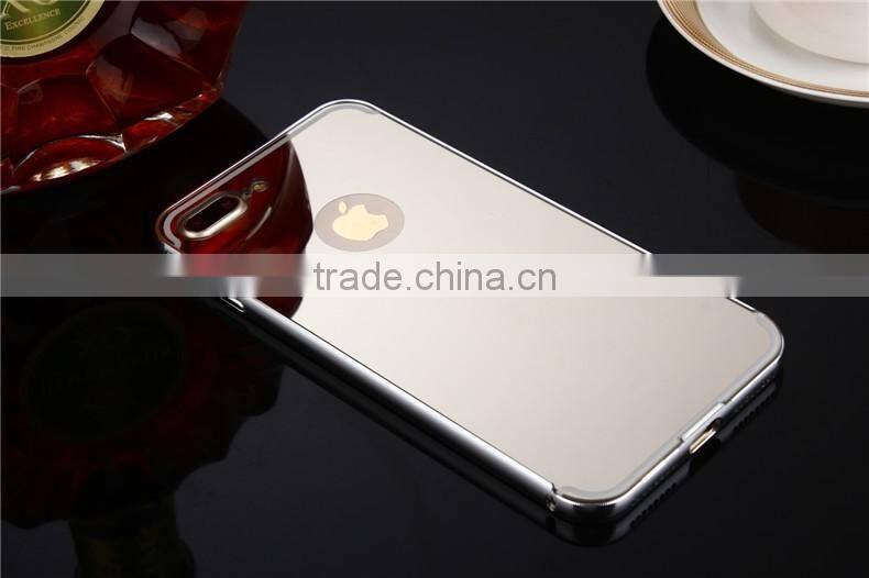 Hot For iPhone 7 Aluminum Alloy Case Metal Bumper Frame Case With Mirror Effect