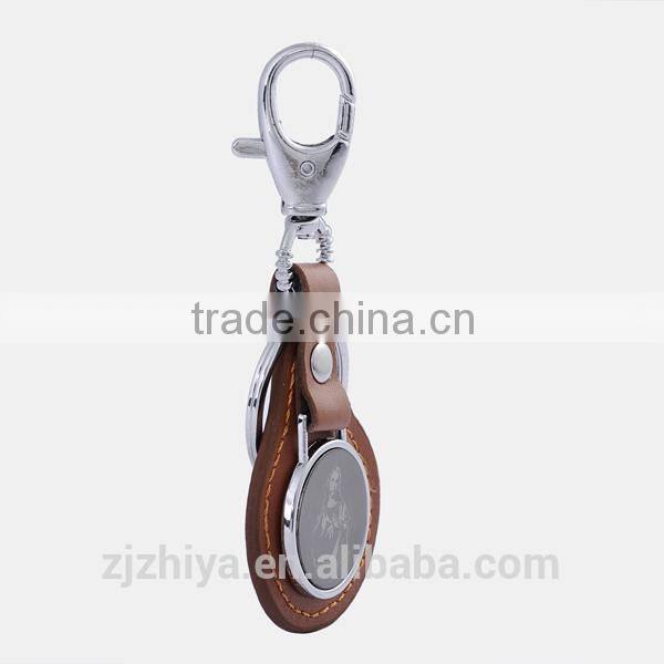 New style religious custom leather keychain