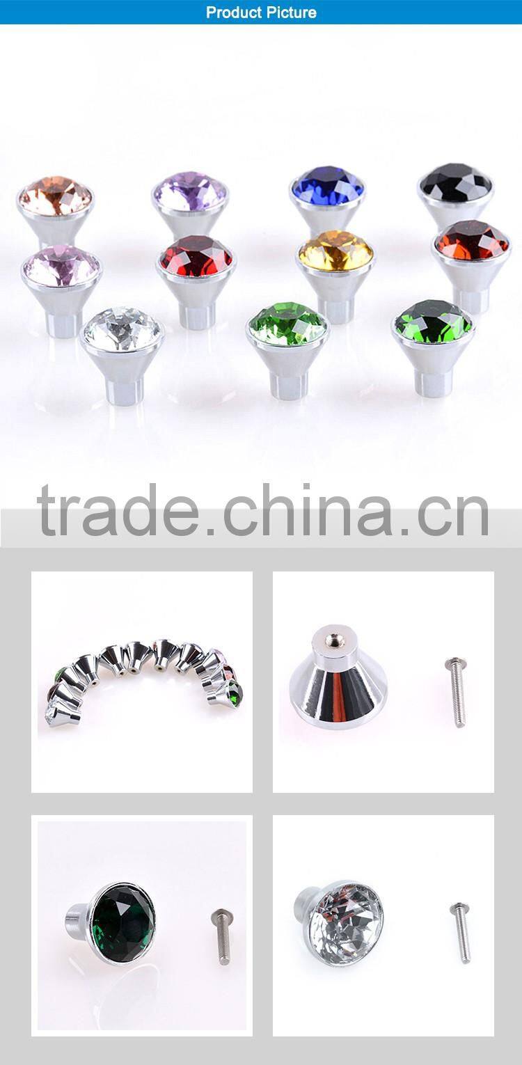 Shenzhen hardware factory fancy crystal glass bed knobs