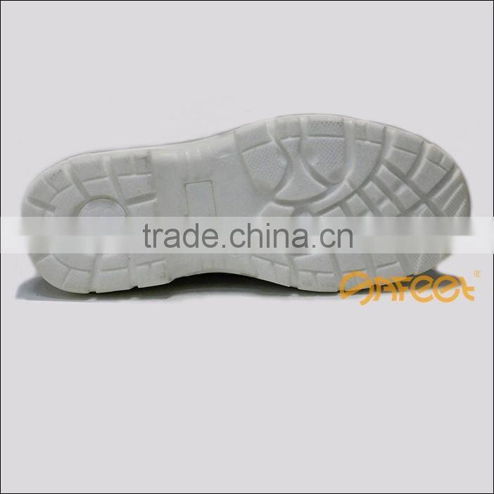 China brand leather PU injection chemical lab steel toe safety shoes for women and sanitary boots SA-6118