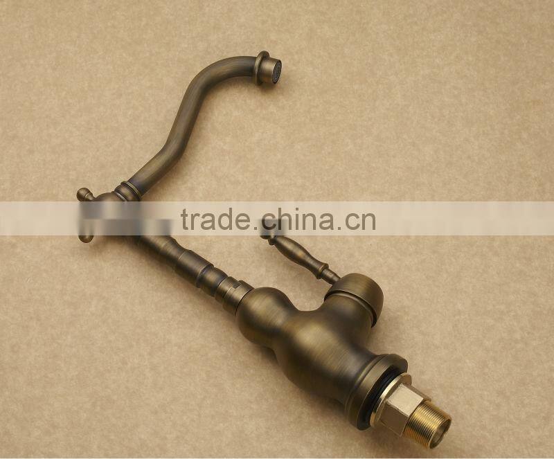 Top Design Antique Bronze Kitchen Tap with Single Handle