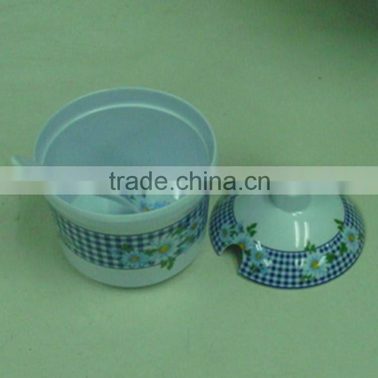 Restaurant usage Melamine soup mug with lid set